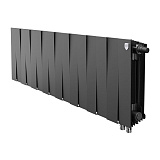 Биметаллический секционный радиатор отопления Royal Thermo PianoForte Noir Sable 300 / 16 секций нижнее правое подключение