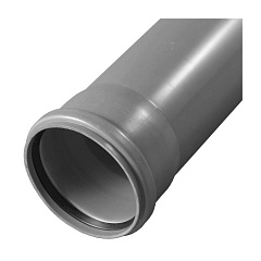 Труба для внутренней канализации Valfex BASE D75 с раструбом L=0,5 м (75x500)