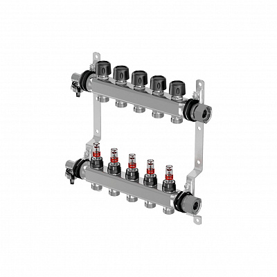 Коллектор Uponor Vario S с расходомерами FM 4 контура