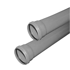 Труба для внутренней канализации Valfex OPTIMA D50 с раструбом L=1 м (50x1000)