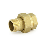 Разъемное соединение UNI-FITT прямое 1 с плоской прокладкой, латунь внутренняя-наружная резьба