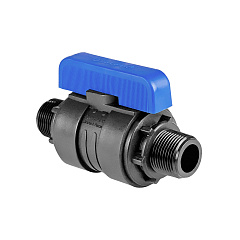 Кран шаровой Valfex ПНД компрессионный НР/НР разборный 3/4x3/4 Ду16