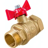 Кран шаровой Valfex латунный DeltaPro для воды 3/4 ВР/НР ручка-бабочка