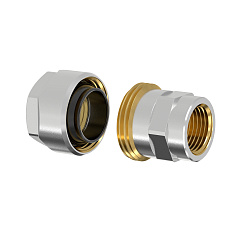 Фитинг резьбовой латунный Flamco Plus для стальных труб 1/2х1/2 ВР, DVGW