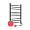 Электрический полотенцесушитель Термодизайн STEEL V (лесенка) сталь W=500, H=1000 (15 перекладин) графит