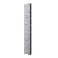 Биметаллический секционный радиатор отопления Royal Thermo PianoForte Tower Silver Satin 200 / 22 секций нижнее подключение