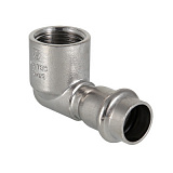 Угольник VALTEC из нержавеющей стали, 90 град. внутренняя резьба 22 x 3/4