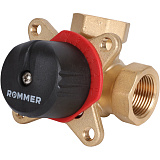 Клапан смесительный Rommer 3-х ходовой 3/4 дюйма KVs 6,3