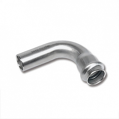 Отвод Sanha 9001A, 90 гр. ВПр-НПр, нержавеющая сталь, 42