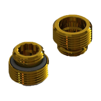 Ниппель HOOBS 1/2 x 3/4 с плоским торцом, комплект 2шт.