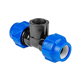 Тройник Valfex ПНД компрессионный переходной с внутренней резьбой 50х3/4х50