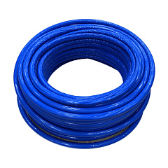 Труба из сшитого полиэтилена (PE-Xa) Usystems Radi Pipe PN10 25x3,5 в теплоизоляции 6 мм синей