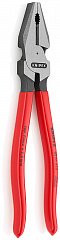 Плоскогубцы KNIPEX комб. особ. мощн., рез: провол. твёрд. d 3 мм, роял. струна d 2.5 мм, кабель d 14 мм, L-225 мм, чёрн., 1К ручки