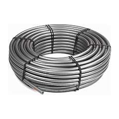 Труба из сшитого полиэтилена (PE-Xa) РосТурПласт 16х2.2 EVOH, серый металлик, бухта 25 м