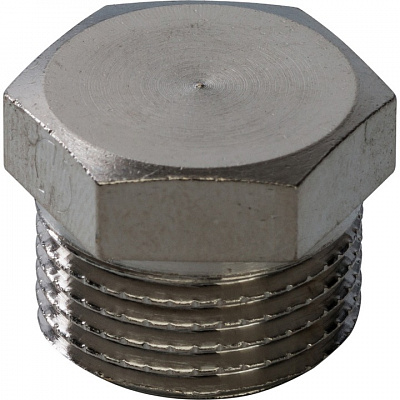 Заглушка Stout никелированная, с наружной резьбой 1/2 , арт. SFT-0025-000012