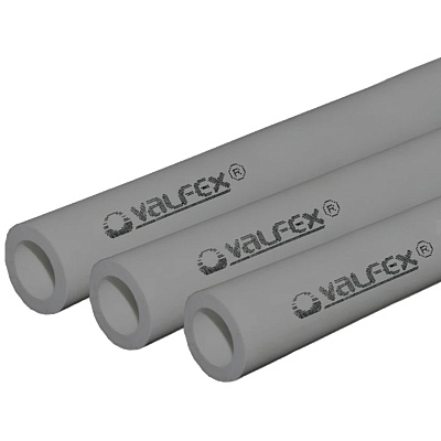 Труба полипропиленовая Valfex SDR 11 PN 10 D50х4,6 мм, 4м СЕРАЯ
