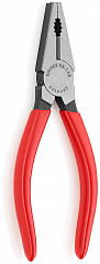 Плоскогубцы KNIPEX комб., рез: провол. ср. d 2.8 мм, твёрд. d 1.8 мм, кабель d 9 мм (10 мм?), L-140 мм, чёрн., 1К ручки