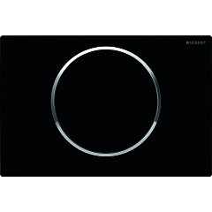 Кнопка смыва Geberit Sigma 10 одинарный смыв, чёрный/хром глянц. 115.758.KM.5