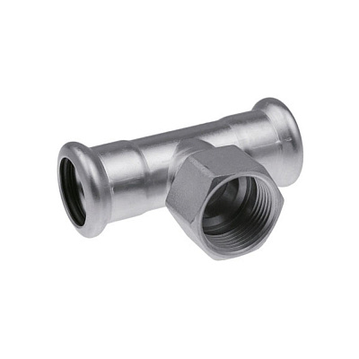 Тройник KAN-therm пресс с внутренней резьбой INOX нерж. 35х1х35