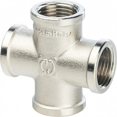 Крестовина Stout никелированная, с внутренней резьбой 1/2, арт. SFT-0031-000012