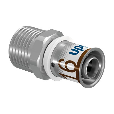 Штуцер Uponor S-Press PLUS 16 x 1/2 НР, 10 бар, латунь