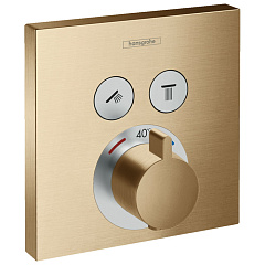 Встраиваемый смеситель Hansgrohe Select термостатический для душа (внешняя часть), бронза