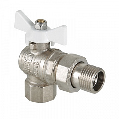 Кран шаровой VALTEC Base с полусгоном 3/4 ВН, белый