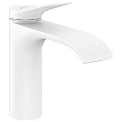 Смеситель для раковины Hansgrohe Vivenis 110, без донного клапана, матовый белый