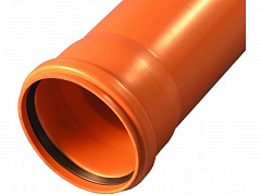 Труба для наружной канализации Valfex D160 с раструбом L=2 м (160x2000) рыжая