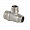 Тройник переходной VALTEC 3/4 x 3/4 x 1/2 наружная резьба, никелированная латунь