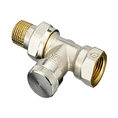 Клапан запорный Danfoss на обратку для бокового присоединения, RLV 15, 1/2, прямой никелированный