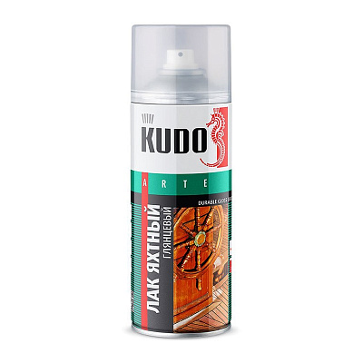 Лак Kudo KU-9003 аэрозольный яхтный универсальный глянцевый (0,52л)