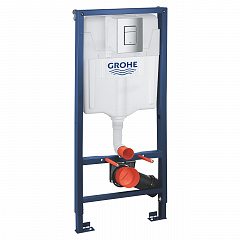 Система инсталляции для унитаза Grohe Rapid SL 38772001 3 в 1, Набор (панель+рама+уголки) П хром