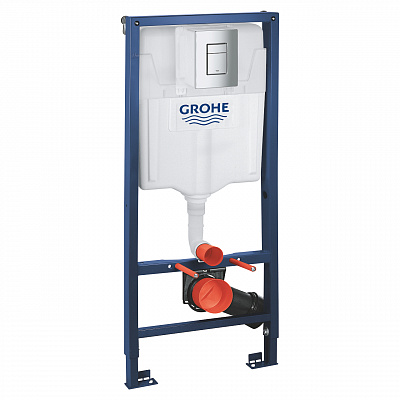 Система инсталляции для унитаза Grohe Rapid SL 38772001 3 в 1, Набор (панель+рама+уголки) П хром