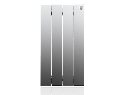 Биметаллический секционный радиатор отопления Royal Thermo PianoForte Satin Silver 500 / 4 секции