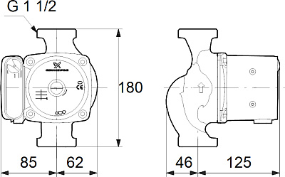 Циркуляционный насос Grundfos UPS 25-80 180