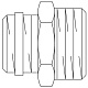 Переходник-ниппель Oventrop 1/2 x 3/4, с самоуплотнением