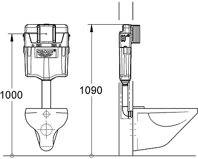 Смывной бачок скрытого монтажа Grohe GD2 38661000