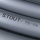 Труба (PE-XA) из сшитого полиэтилена с кислородным слоем Stout серая 25x3,5, бухта 50 м