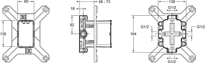 Система скрытого монтажа Jacob Delafon MODULO 98699D