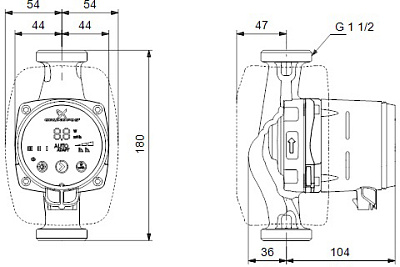 Циркуляционный насос Grundfos Alpha 2 25/60 180