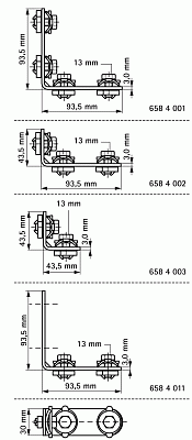 Уголок Walraven BIS RapidRail 90гр., длинный/длинный (90 х 90 мм), 4 монтажных гайки