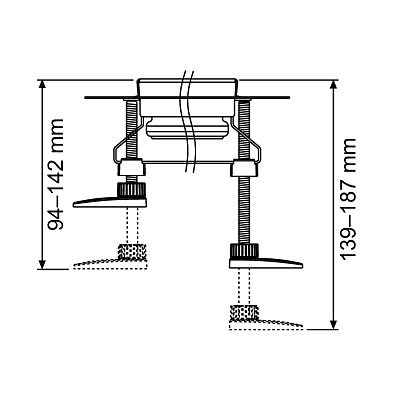 Комплект опор TECE TECEdrainline, 4 x 94 -142 мм