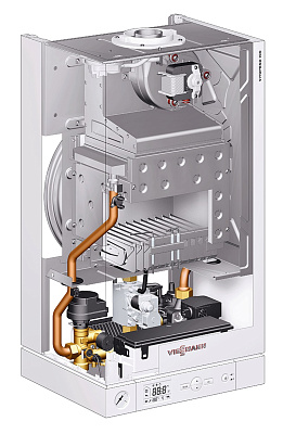 Настенный газовый двухконтурный котел отопления Viessmann Vitopend 100-W A1JB 34 кВт