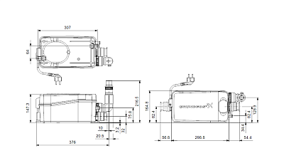 Канализационная установка Grundfos Sololift2 D-2
