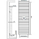 Биметаллический секционный радиатор отопления Royal Thermo PianoForte Tower Noir Sable 200 / 22 секций нижнее подключение