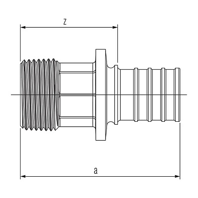 Переходник Rehau с наружной резьбой 50-R 1 1/4 RX