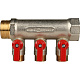 Коллектор Stout с шаровыми кранами 1x1/2 с 3 отводами, красный, SMB 6200 011203