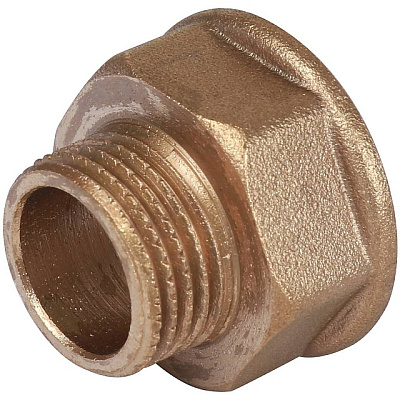 Удлинитель Stout шестигранный 1/2x3/4 из латуни, резьба внутренняя-наружная