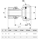 Переход на резьбовые соединения Viega Smartpress 40 x 1 1/4, модель 6763